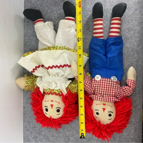 Vintage Raggedy Ann and Andy Plush Toy Dolls 16 inches - Picture 2 of 11
